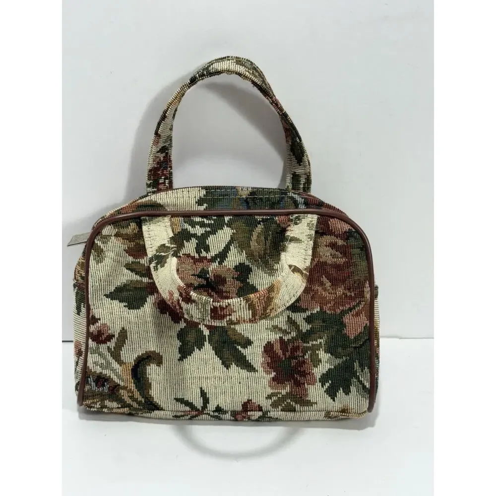 Yves Rocher Vintage‎ Tapestry Cosmetic Makeup Toiletry Travel Purse Bag